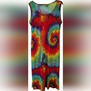 Rouge Collection Tie-Dye Cover Up Dress